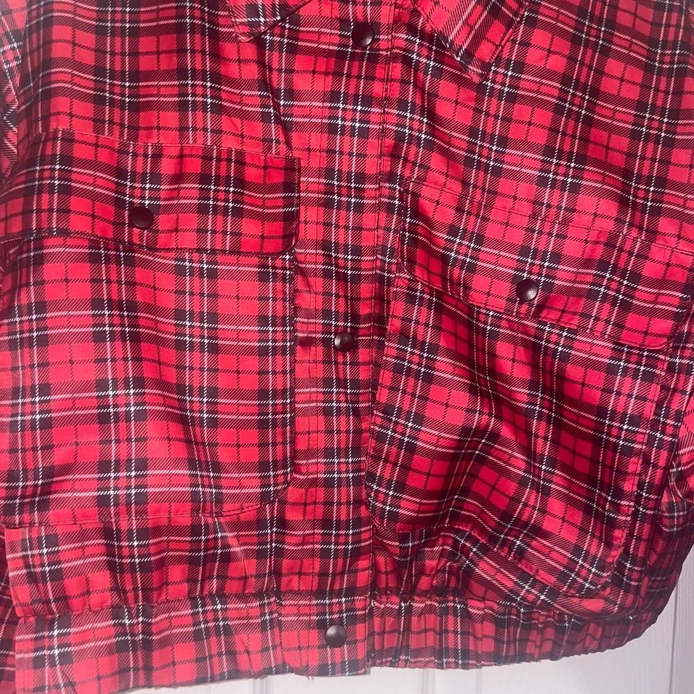 Red/Combo Puffer jacket - Picture 4 of 5